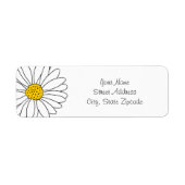Geel en Witte Daisy Etiket (Voorkant)