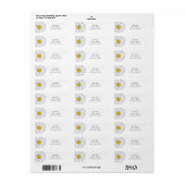 Geel en Witte Daisy Etiket (Full Sheet)