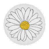 Geel en Witte Daisy Snijplank (Voorkant)