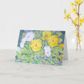 Geel en Witte Pansies Kaart (Gele Bloem)