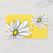 Geel en Witte Whimsical Daisy met de Tekst van de  Visitekaartje (Voorkant)