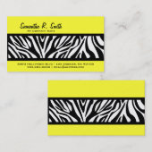 Geel en Zebra Stripe Visitekaartje (Voorkant / Achterkant)