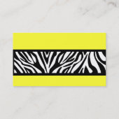 Geel en Zebra Stripe Visitekaartje (Achterkant)
