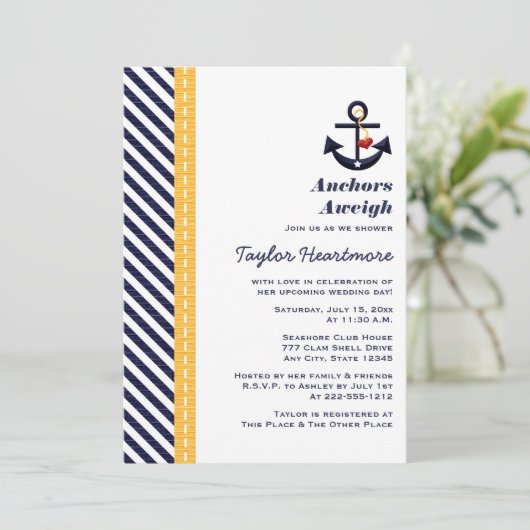 Geel en zeemeerminnend schoeisel kaart (Staand voorkant)