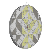 Geel en zilver Geometric ZigZag Dartbord (Voorkant Links)
