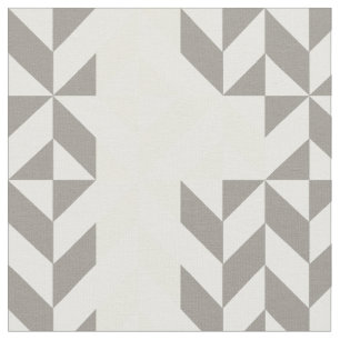 Geel en zilver Geometric ZigZag Stof