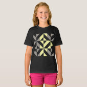 Geel en zilver Geometric ZigZag T-shirt (Voorkant volledig)