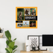 Geel en zwart 6 Foto Afstuderen Poster (Thuiskantoor)