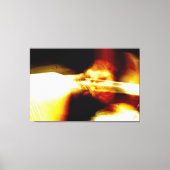 Geel en zwart abstracte energie canvas afdruk (Voorkant)
