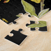 Geel en zwart Azalea fractale kunst Legpuzzel (Zijkant)