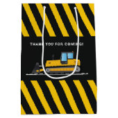 Geel en zwart Baby shower Medium Cadeauzakje (Achterkant)