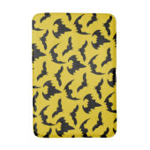 Geel en zwart Bats Halloween Badmat (Voorkant Verticaal)