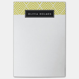 Geel en zwart Chevron Pattern Post-it® Notes