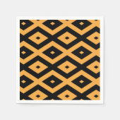 Geel en zwart diamantpatroon servet (Voorkant)