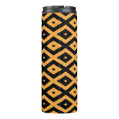 Geel en zwart diamantpatroon thermosbeker (Achterkant)
