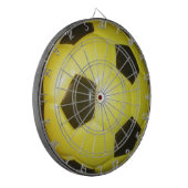 Geel en zwart Football. Dartbord (Voorkant Links)