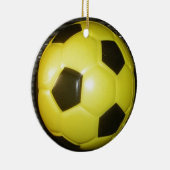 Geel en zwart Football. Keramisch Ornament (Rechts)