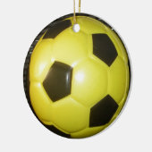 Geel en zwart Football. Keramisch Ornament (Links)
