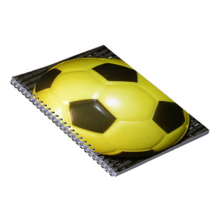 Geel en zwart Football. Notitieboek