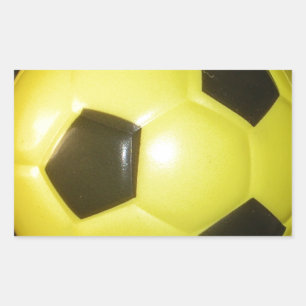 Geel en zwart Football. Rechthoekige Sticker