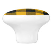 Geel en zwart Gecontroleerd vierkant buffel Keramische Knop (Zijkant)