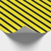 Geel en zwart gestreept cadeaupapier (Hoek)