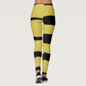 Geel en zwart gestreept leggings (Achterkant)