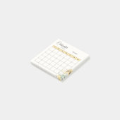 Geel en zwart Maandelijkse Planner Kalender Post-it® Notes (Schuin)