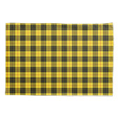 Geel en zwart MacLeod Clan Schots geruit Kussensloop (Achterkant)