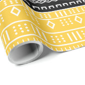 Geel en zwart omhuld papier voor het ompakken van  (Rol Hoek)