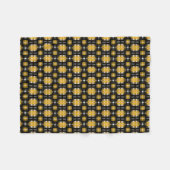 Geel en zwart Patroon Fleece Deken (Voorkant (Horizontaal))