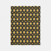 Geel en zwart Patroon Fleece Deken (Voorkant)