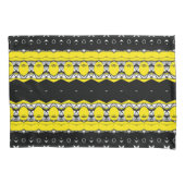 Geel en zwart Patroon Kussensloop (Voorkant-Links)