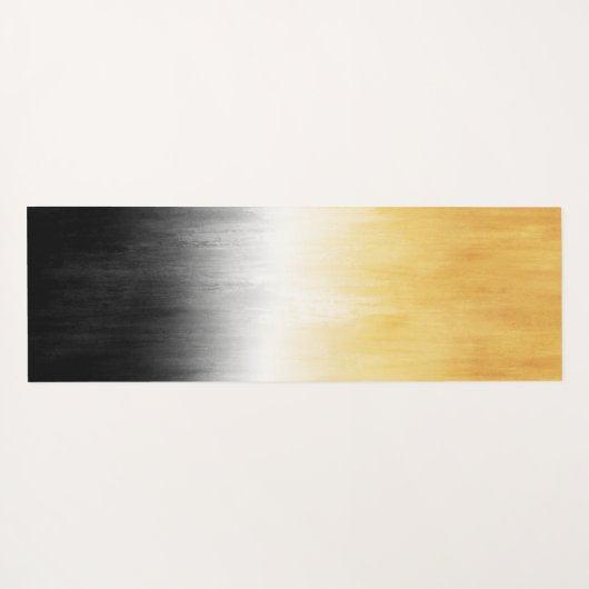 Geel en zwart schilderen Penseelstreken Moderne ku Yogamat (Achterkant (horizontaal))