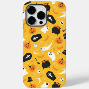 Geel en Zwart Spooky Patroon Case-Mate iPhone 14 Pro Max Hoesje