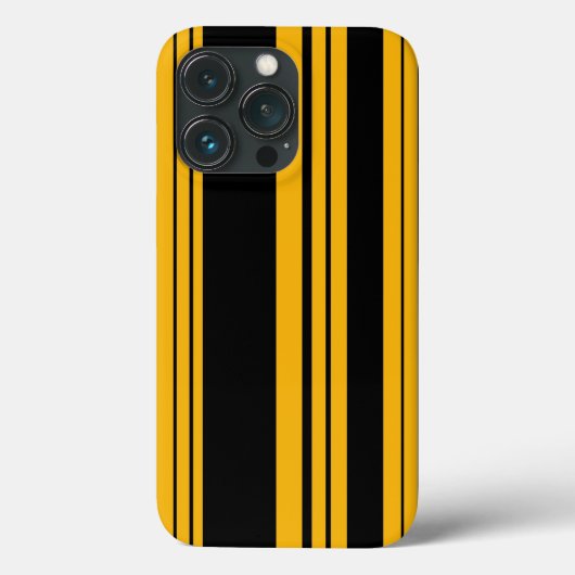 Geel en zwart Stripes Pattern Hoesje-Mate iPhone Case-Mate iPhone Case (Achterkant)