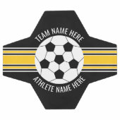 Geel en Zwart Team Kleuren Aangepaste Naam Voetbal (Enkel)