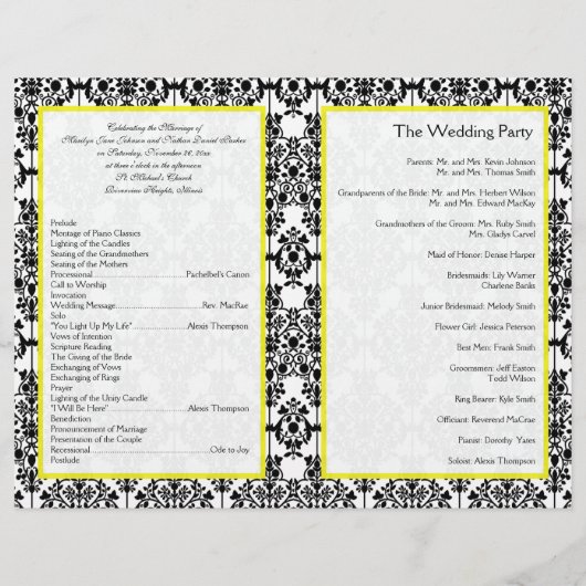 Geel en zwart-witprogramma (Achterkant)