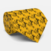 Geel en zwart zigzag Art Deco Stropdas (Opgerold)