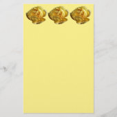 Geel Engels Roos Briefpapier (Voorkant)