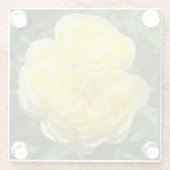 Geel Engels Roos Foto Square Glass Onderzetter Glazen Onderzetter (Achterkant)