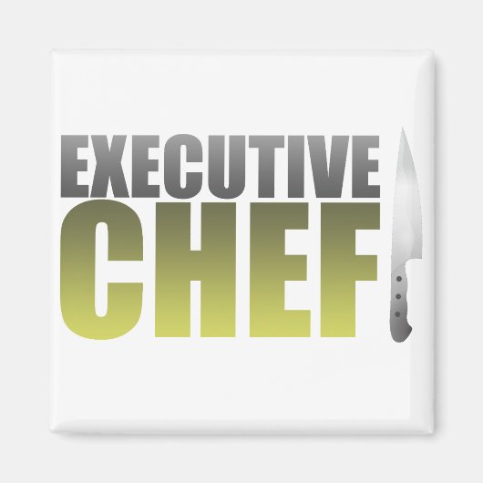 Geel Executive Chef Magneet (Voorkant)