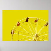 Geel Ferris Wheel Poster (Voorkant)