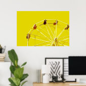 Geel Ferris Wheel Poster (Thuiskantoor)