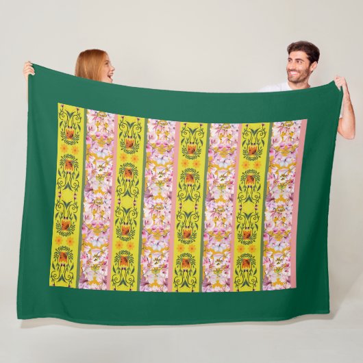 Geel Fleece Deken (In situ)