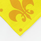 Geel Fleur-de-lis Patroonontwerp Fleece Deken (Hoek)