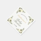 geel Floral Genderneutraal Baby shower Servet (Hoek)