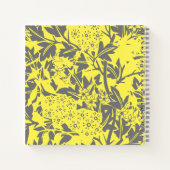 Geel Floral Monogram Notitieboek (Achterkant)