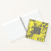Geel Floral Monogram Notitieboek (Binnen)