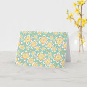 Geel Floral Pattern Kaart (Gele Bloem)